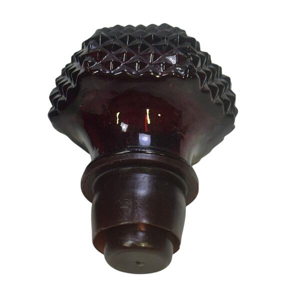 Avon Cape Cod Ruby Red 9-3/4" Wine Decanter with Stopper - Picture 5 of 6